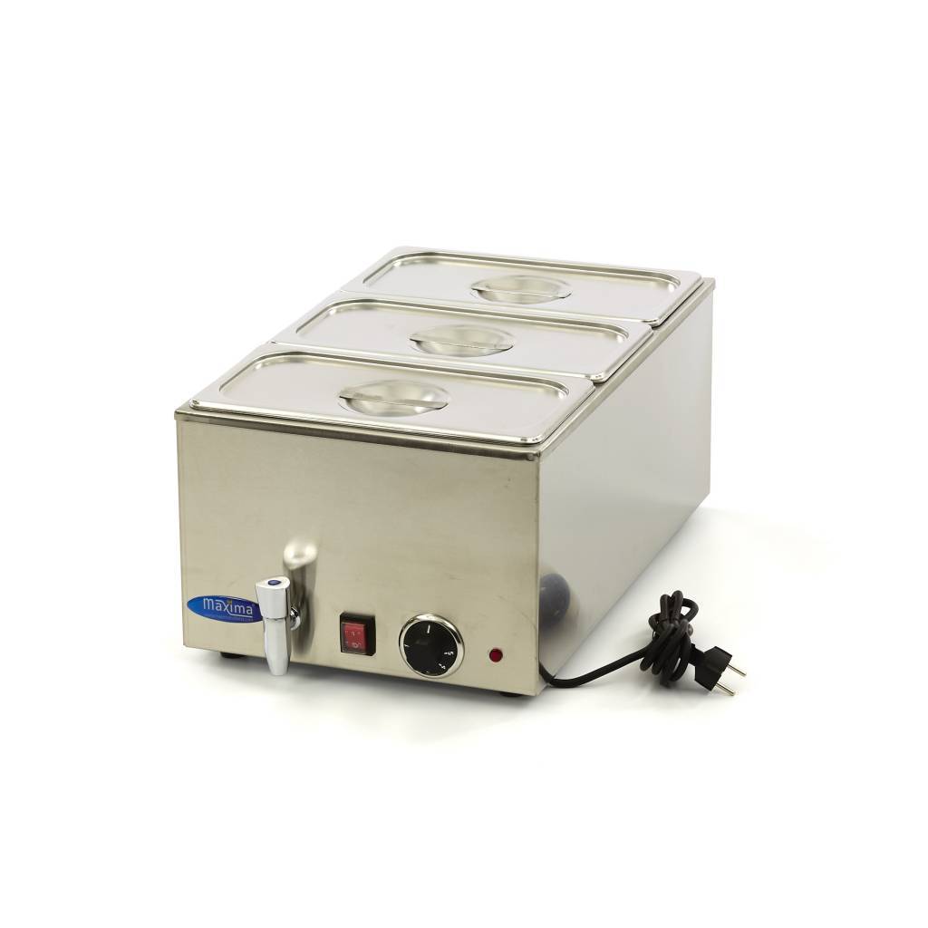 Bain marie cu robinet Maxima-3x1/3GN