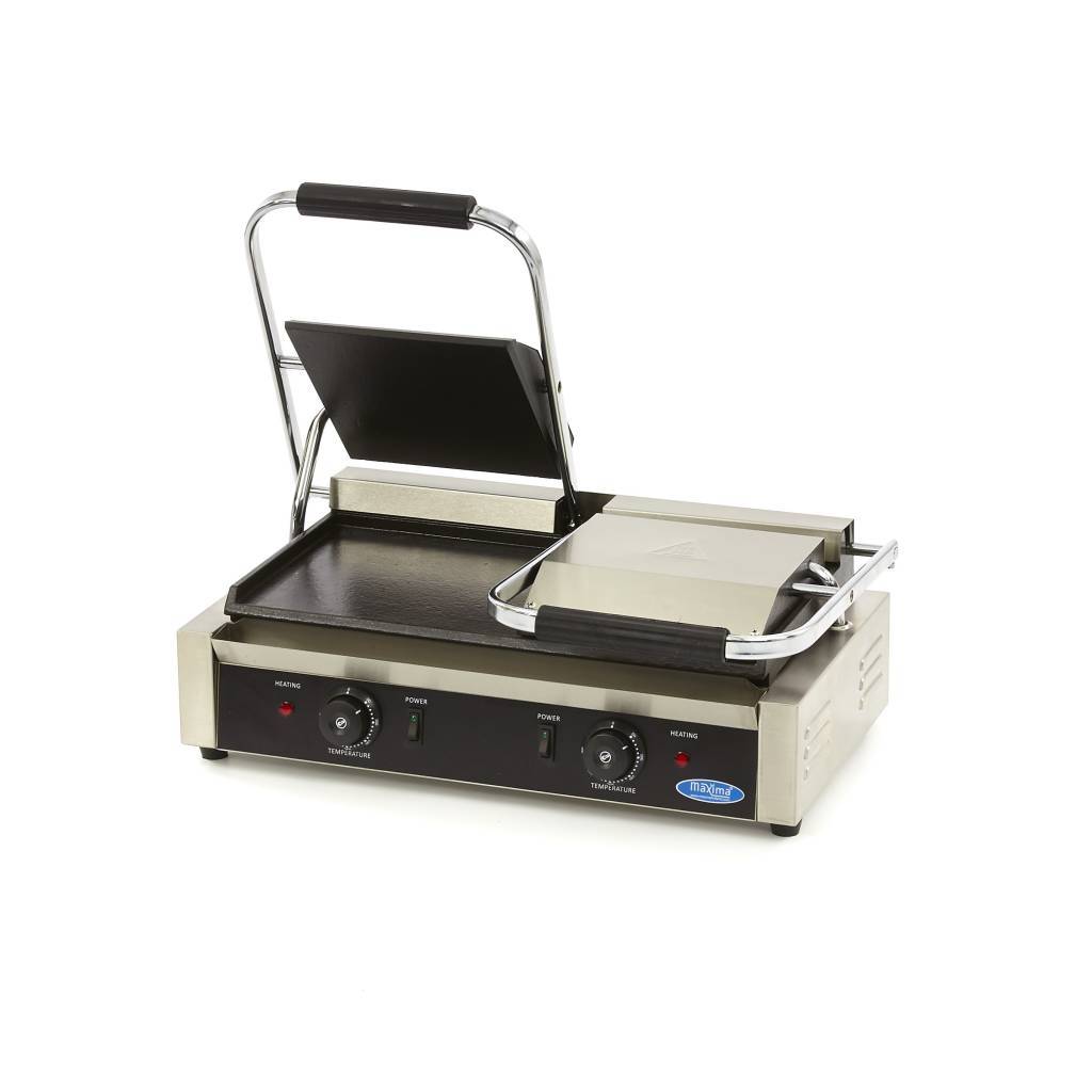 Contact grill dublu cu placa neteda Maxima MCG BIG SM