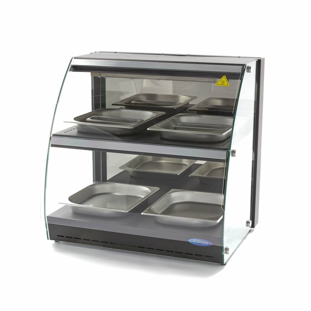 Vitrina calda 2 nivele inchisa Maxima-4x1/2GN