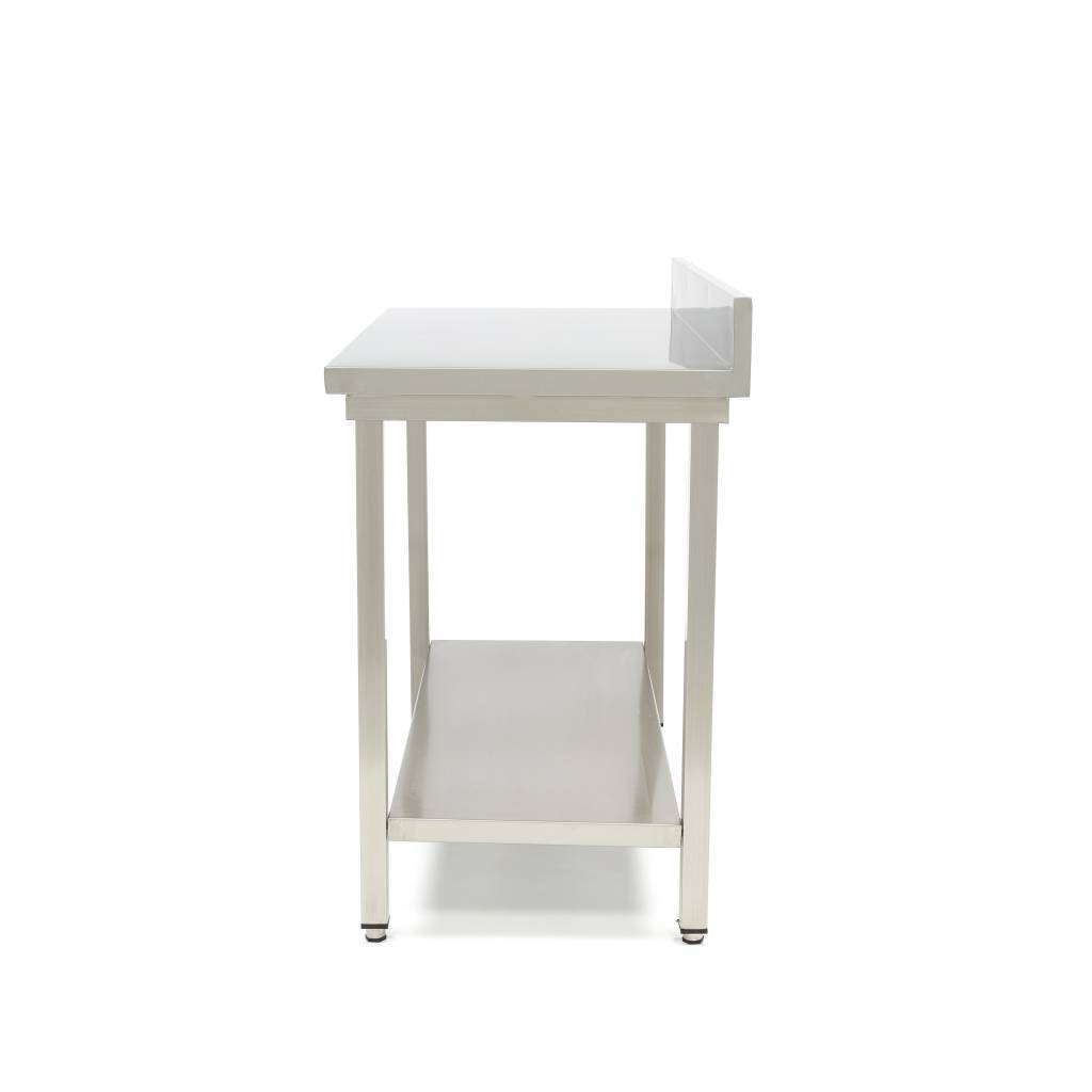 Masa inox cu polita si inaltator la perete Maxima 1400x600mm 2