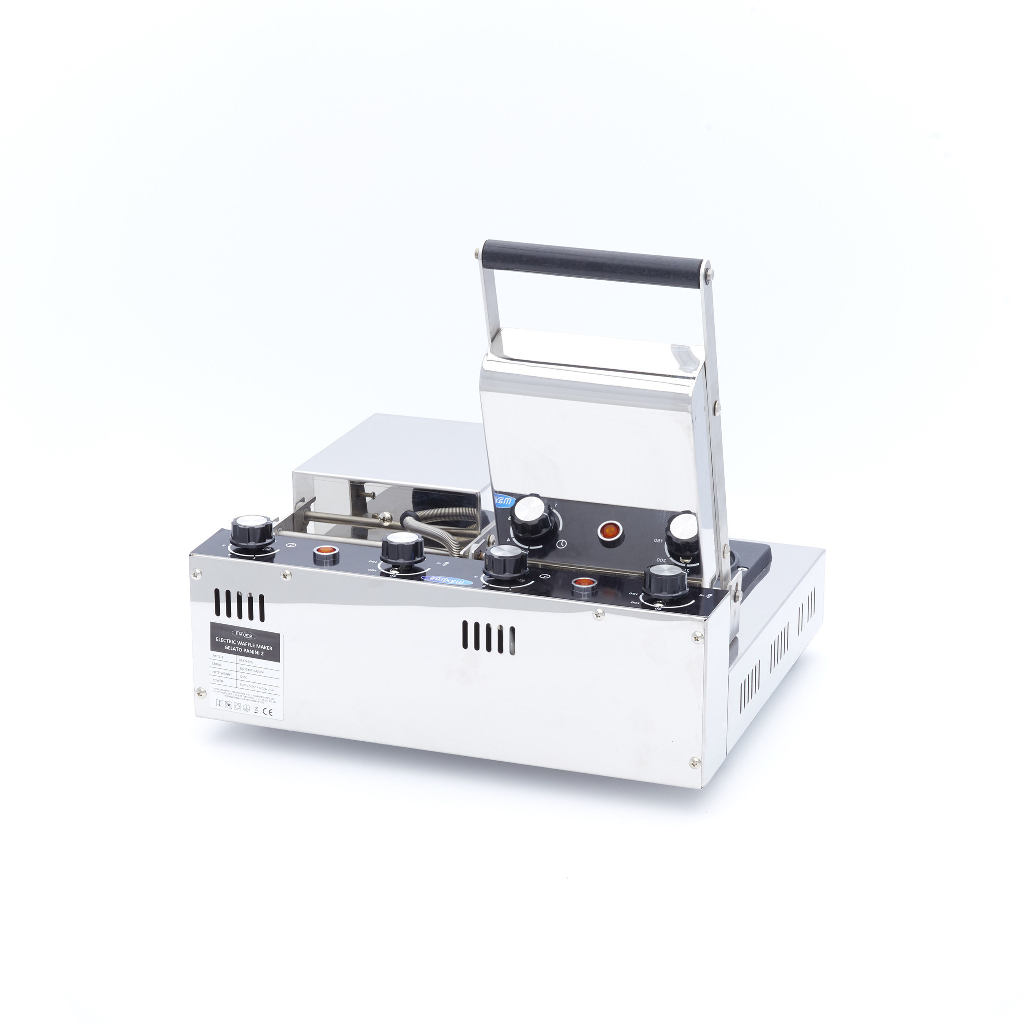 Aparat waffle Iron Gelato Panini dublu Maxima 2