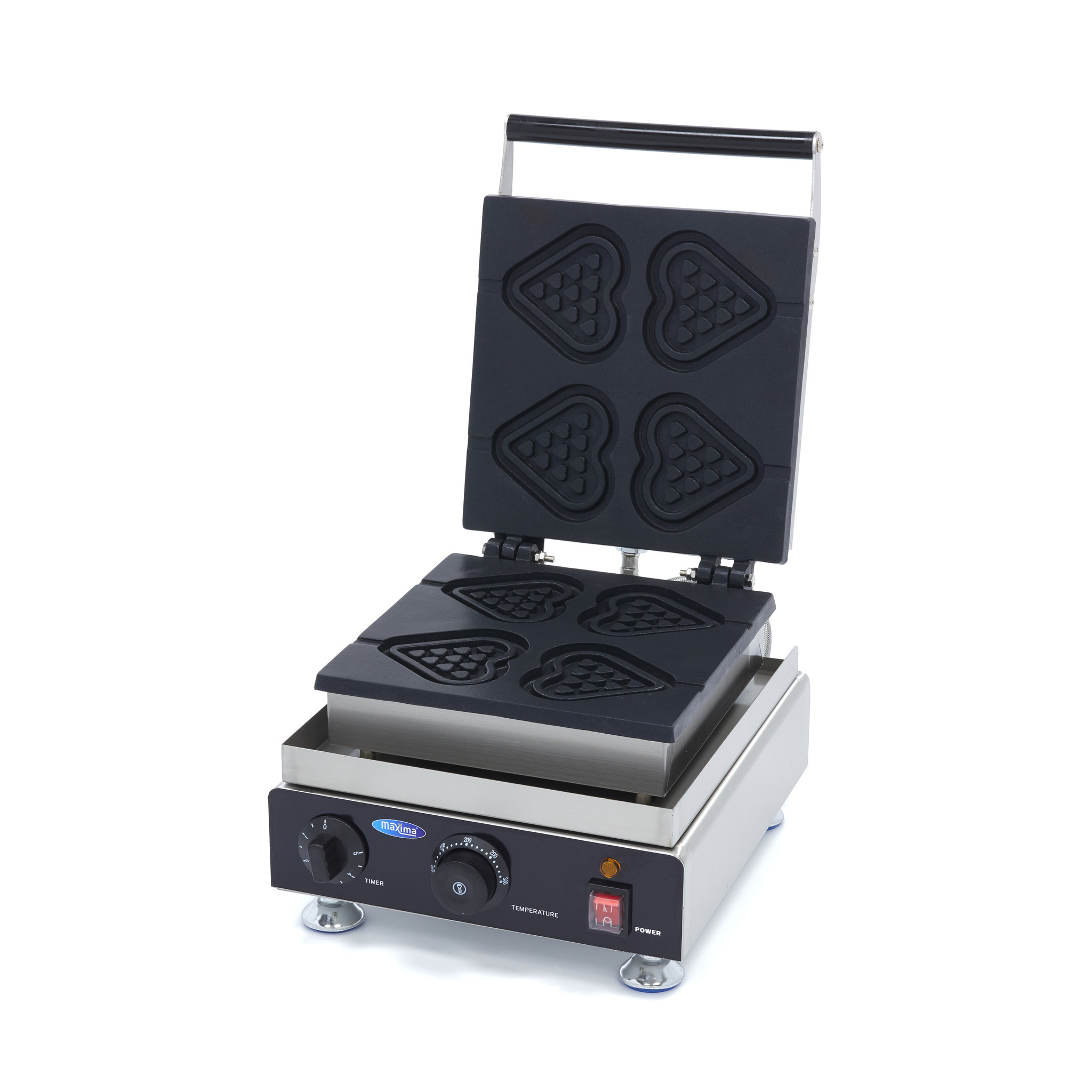 Aparat waffle in forma de inima Maxima-4 bucati