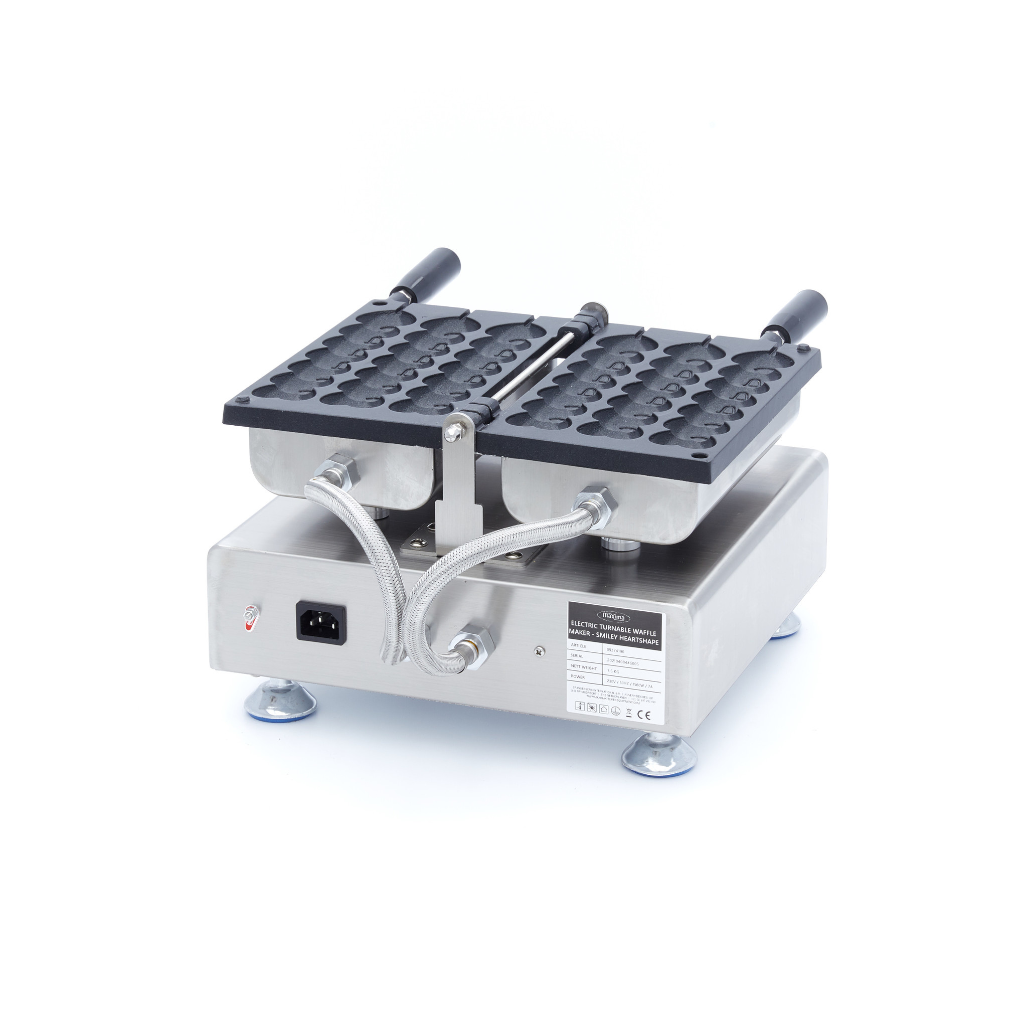 Aparat waffle in forma de inima Emoji Maxima-3 bucati 3