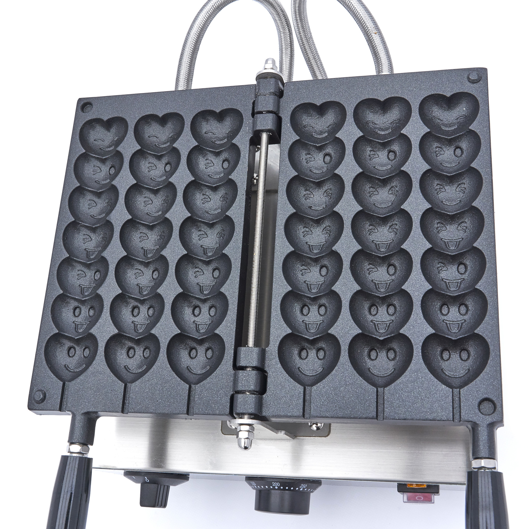 Aparat waffle in forma de inima Emoji Maxima-3 bucati 2