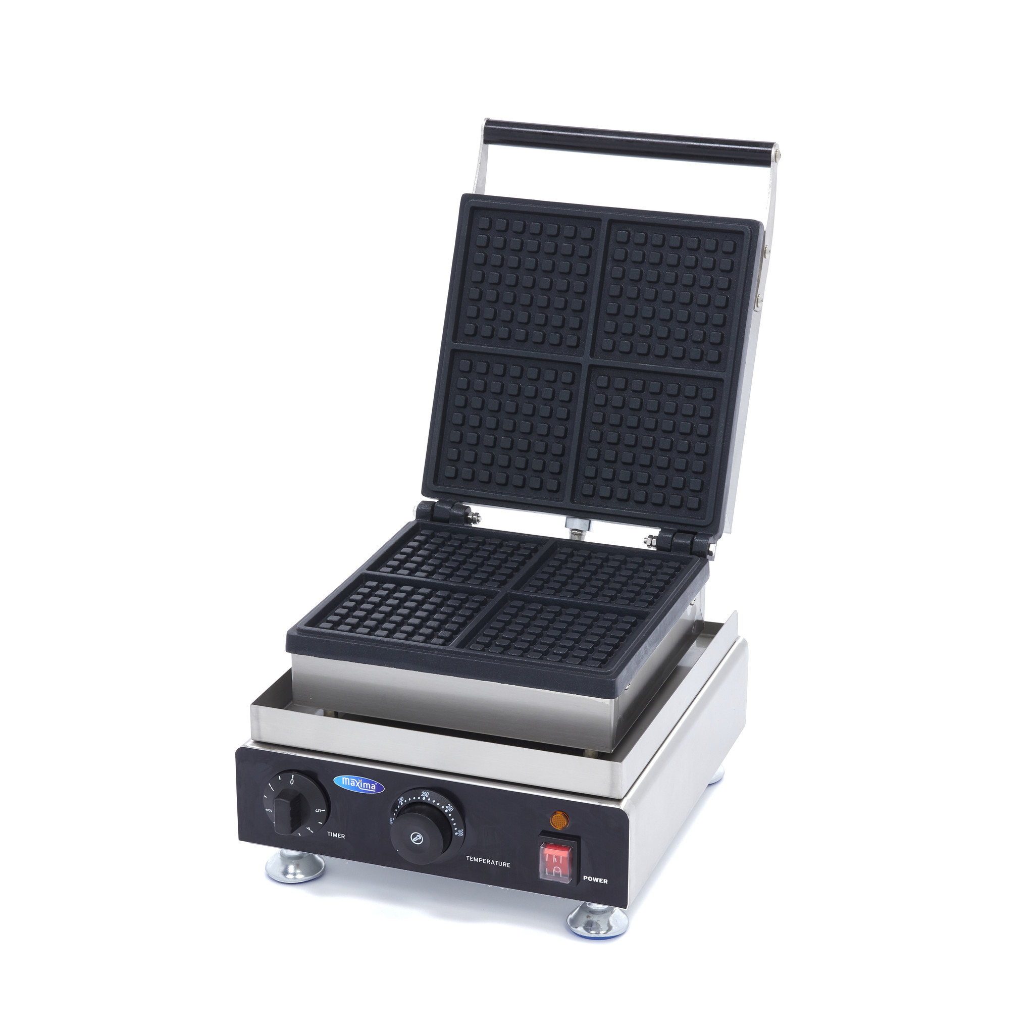 Aparat waffle in forma patrata Maxima-4 bucati